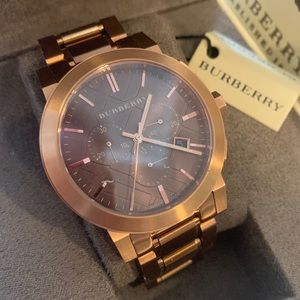 Burberry Men Luxury Chronograph Check Watch BU9353